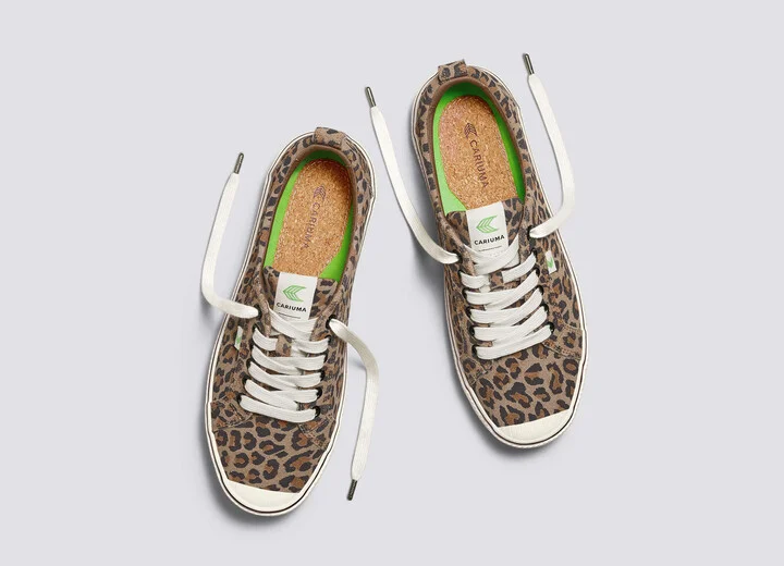OCA Low Stripe Leopard Print Suede Sneaker Women - Image 8