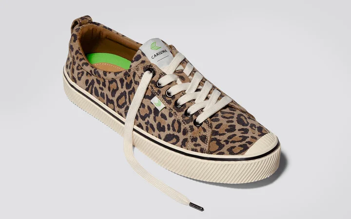 OCA Low Stripe Leopard Print Suede Sneaker Women - Image 10