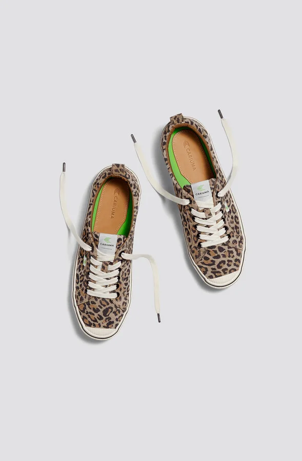 OCA Low Stripe Leopard Print Suede Sneaker Women - Image 11