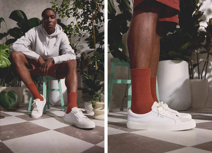 OCA Low White Premium Leather Vintage White Suede Sneaker Men - Image 5