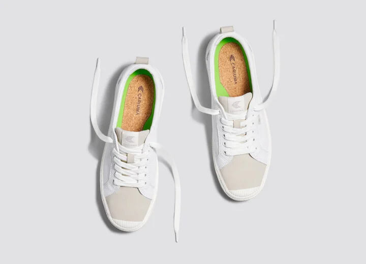 OCA Low White Premium Leather Vintage White Suede Sneaker Men - Image 8