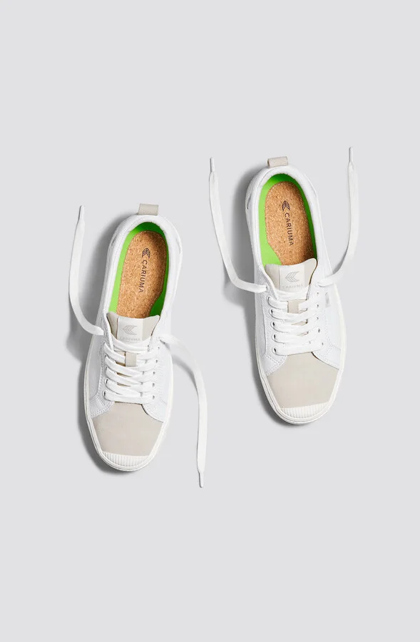 OCA Low White Premium Leather Vintage White Suede Sneaker Men - Image 11