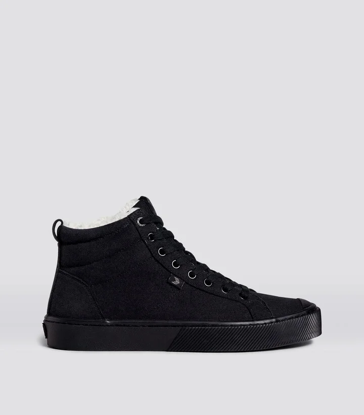 OCA THERMA High All Black Vegan Suede Boot Women