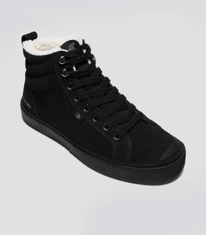OCA Therma High Hooks All Black Suede Boot Women - Image 2
