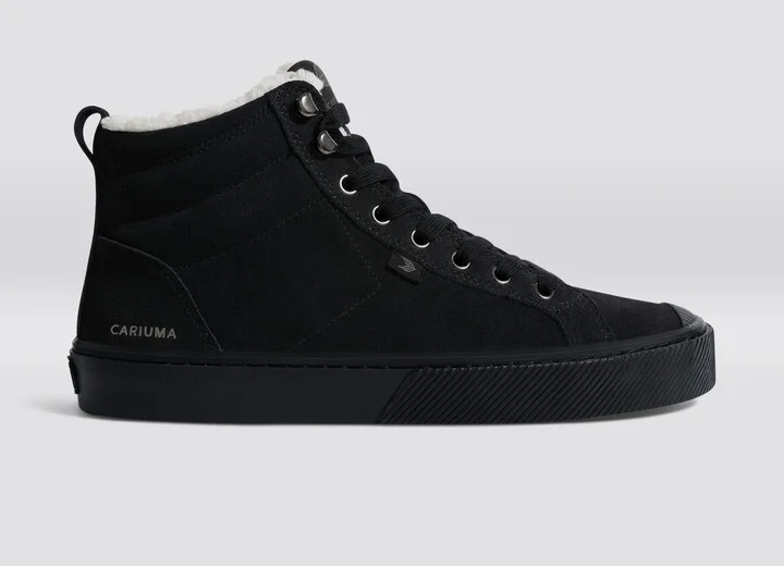 OCA Therma High Hooks All Black Suede Boot Women - Image 3