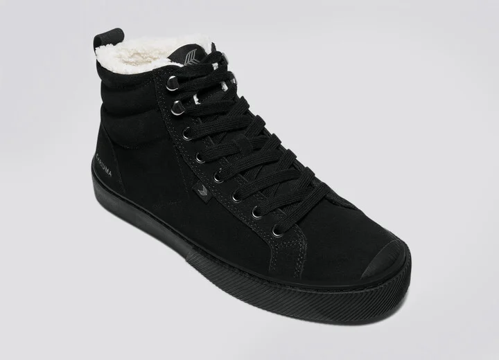 OCA Therma High Hooks All Black Suede Boot Women - Image 4