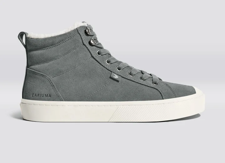 OCA Therma High Hooks Charcoal Grey Suede Boot Women - Image 3