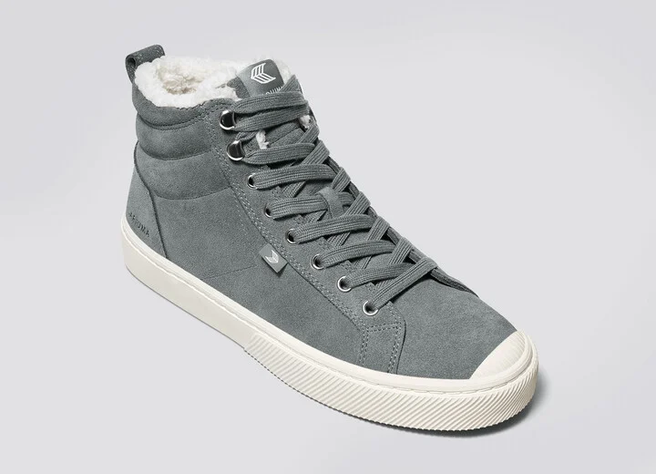 OCA Therma High Hooks Charcoal Grey Suede Boot Women - Image 4