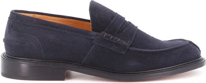 Ocean Blue Suede Moccasin Loafers