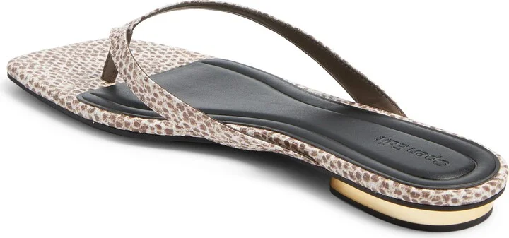 Ocean Snakeskin Embossed Thong Sandal - Image 4