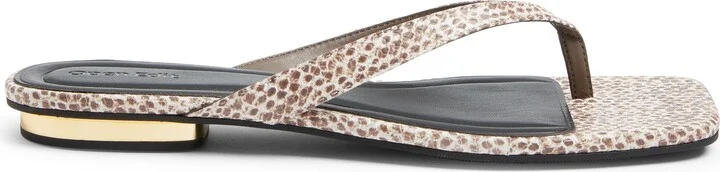 Ocean Snakeskin Embossed Thong Sandal - Image 5