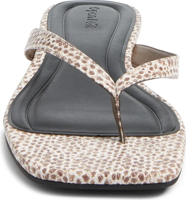 Ocean Snakeskin Embossed Thong Sandal - Image 6