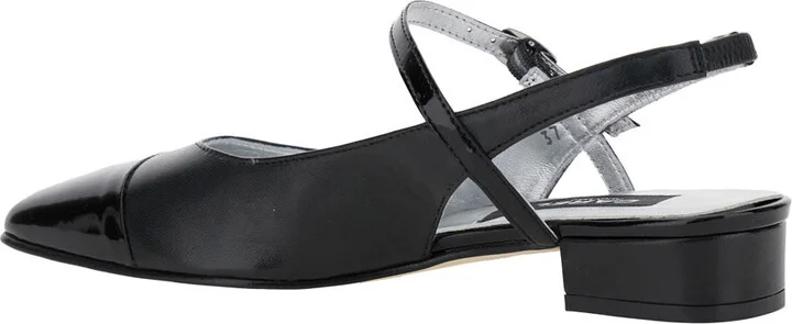 'oceano' Black Slingback Ballet Shoes In Leather Woman - Image 3
