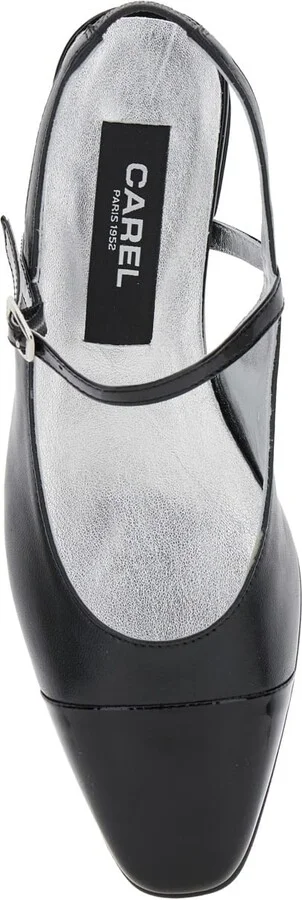 'oceano' Black Slingback Ballet Shoes In Leather Woman - Image 4