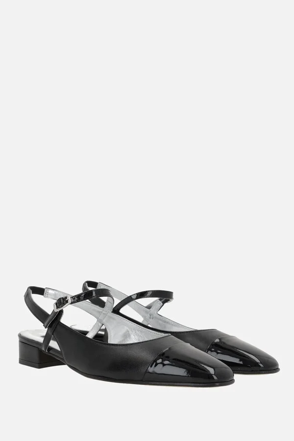 Oceano Slingbacks In Nappa And Patent Leather - Image 2