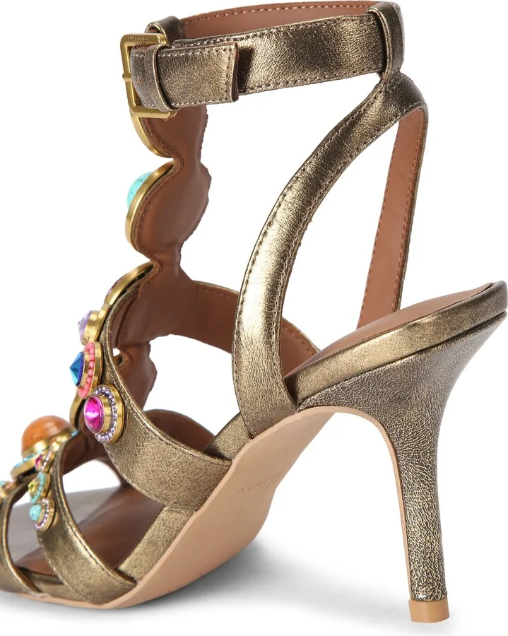 Octavia Crystal Embellished Cage Sandal - Image 4