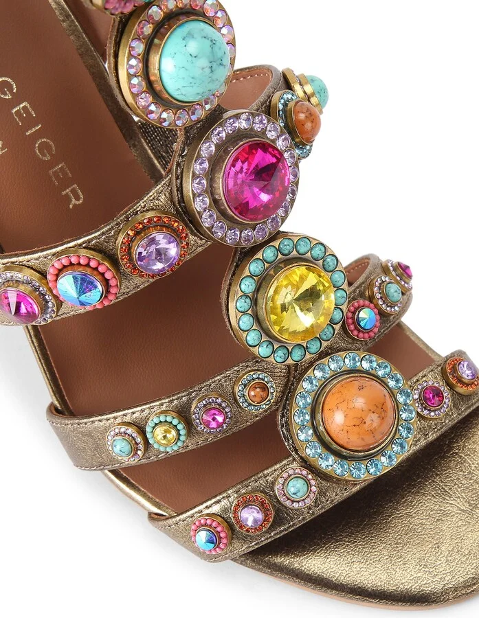 Octavia Crystal Embellished Cage Sandal - Image 5