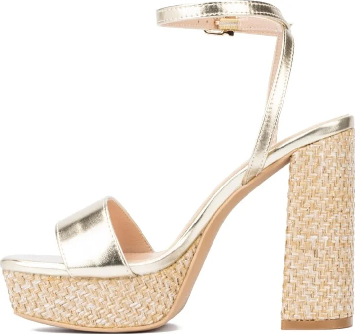 Odalina Women's Raffia Platform Heel Sandals - Image 5