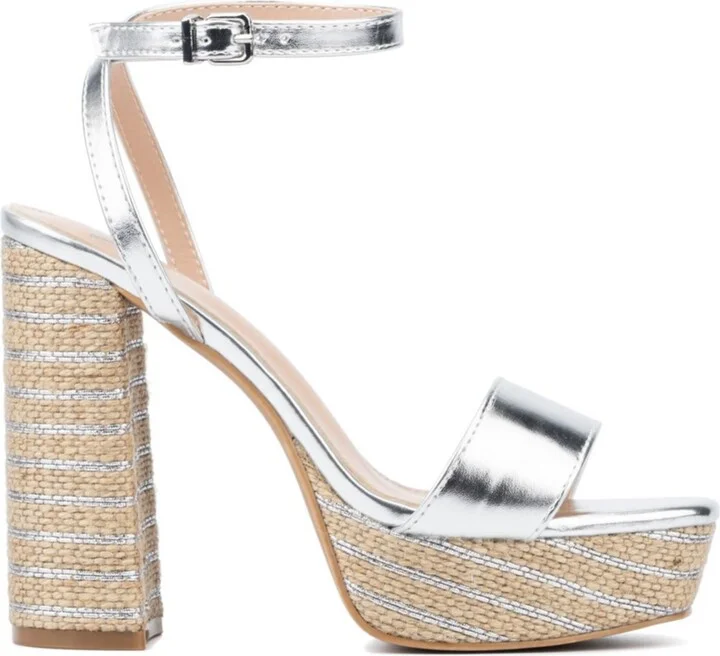 Odalina Women's Raffia Platform Heel Sandals - Image 7