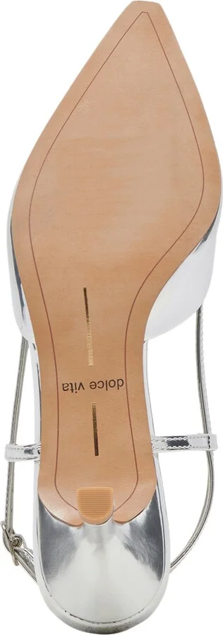 Odela Pointed Toe Kitten Heel Slingback Pump - Image 6