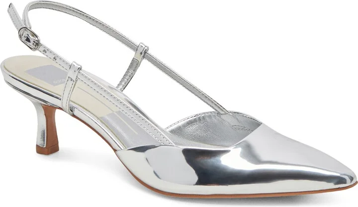Odela Pointed Toe Kitten Heel Slingback Pump