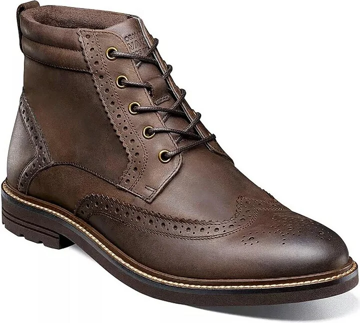 Odell Mens Perforated Leather Chelsea Boots