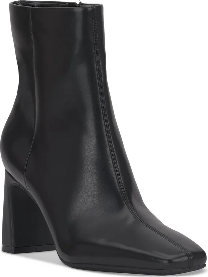 Odelya Womens Faux Leather Square Toe Mid-Calf Boots