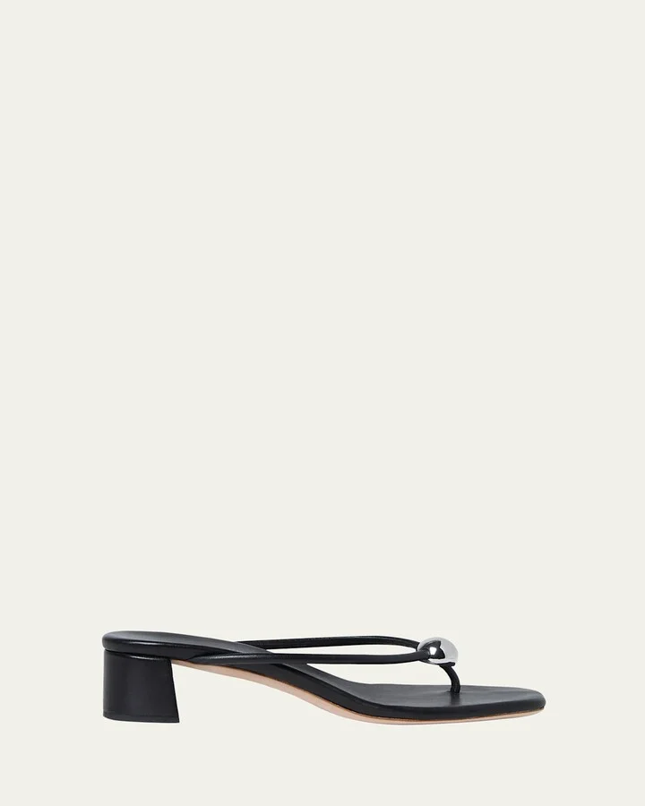 Odessa Leather Heeled Mules