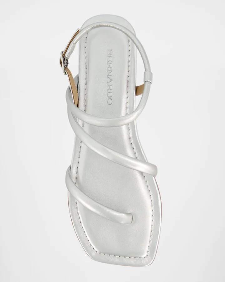 Odessa Metallic Thong Slingback Sandals - Image 2