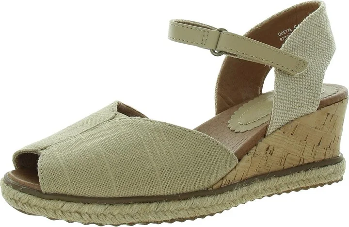 Odetta Womens Adjustable Faux Leather Slingback Sandals