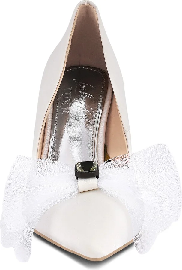 Odette Crystal Embellished Bow Stiletto Pump - Image 3