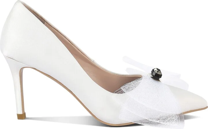 Odette Crystal Embellished Bow Stiletto Pump - Image 5