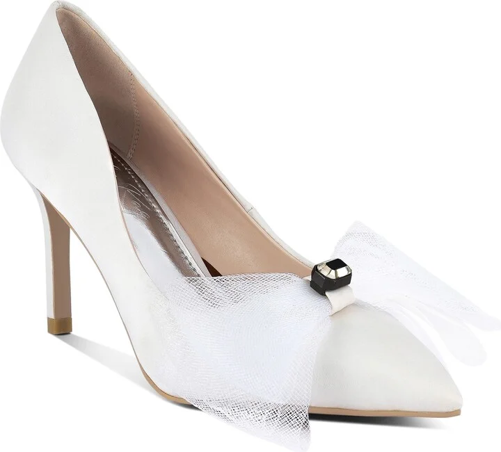 Odette Crystal Embellished Bow Stiletto Pump