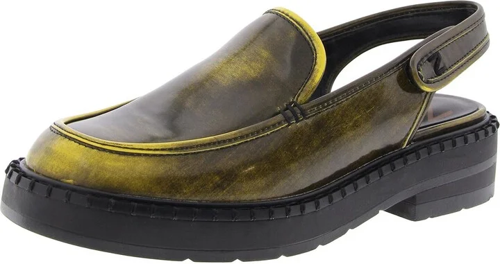 Odette Womens Adjustable Faux Leather Platform Heels