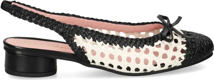 Odette woven slingback pumps