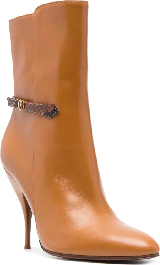 Odeya 100mm leather boots - Image 2