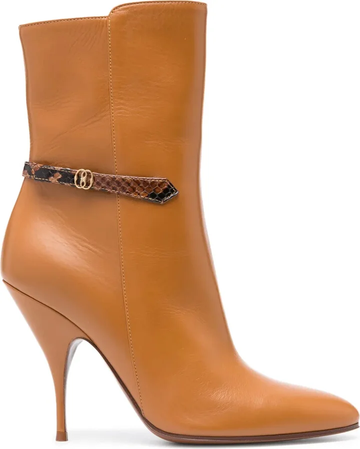 Odeya 100mm leather boots