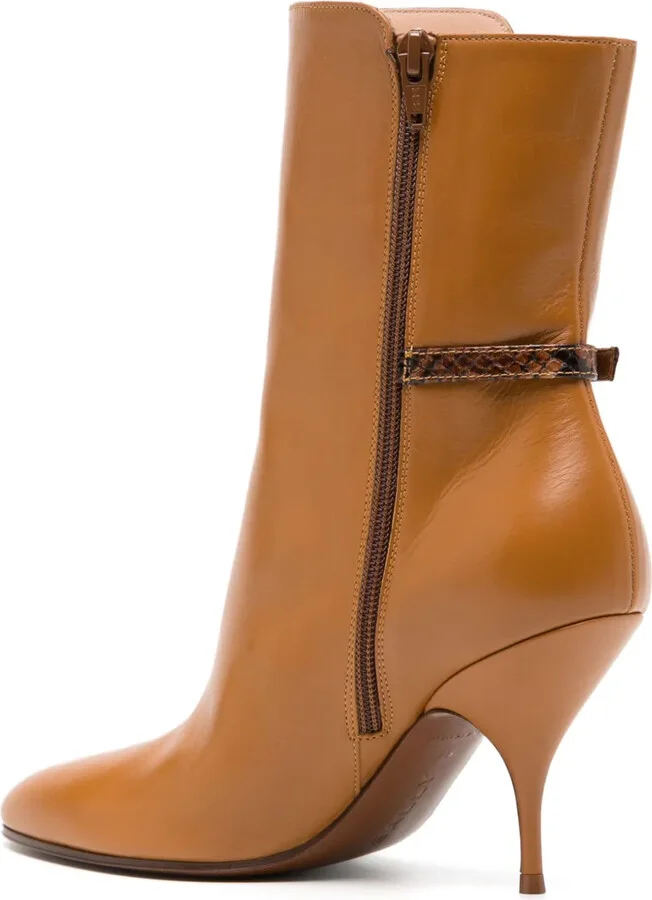 Odeya 85mm leather boots - Image 3