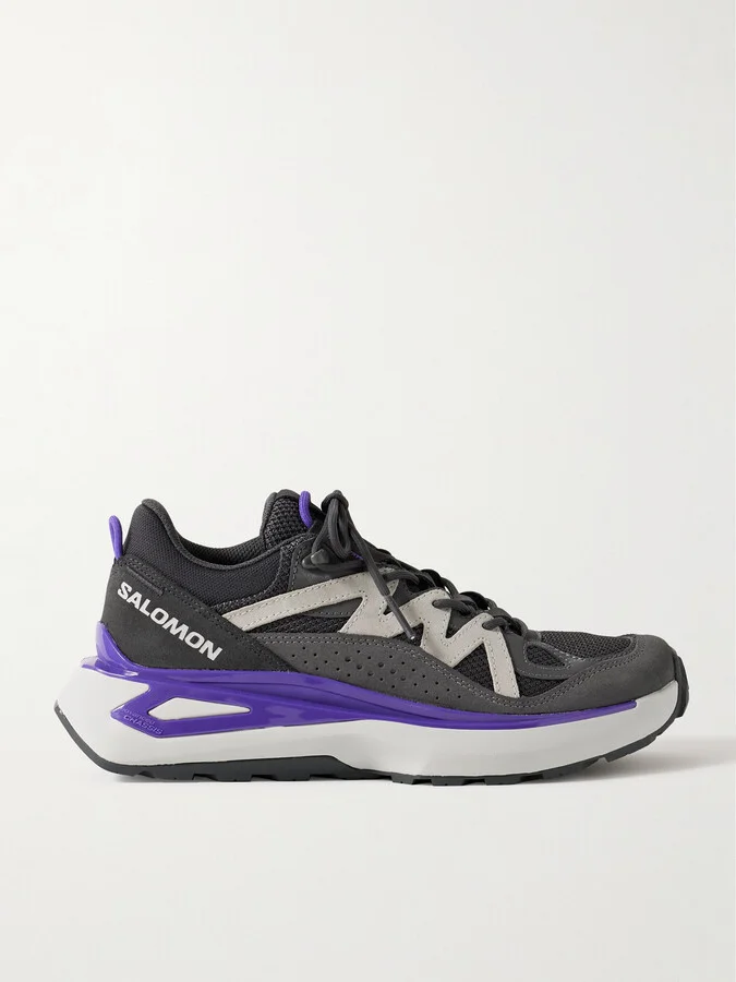 Odyssey ELMT Suede-Trimmed Mesh Sneakers