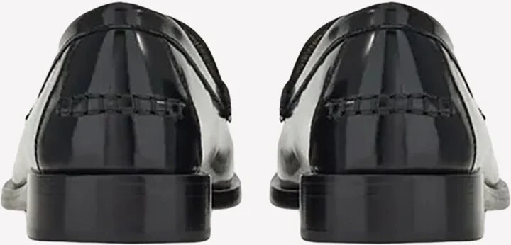Ofelia Gancio Buckle Leather Loafers - Image 3