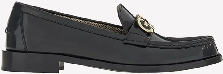 Ofelia Gancio Buckle Leather Loafers