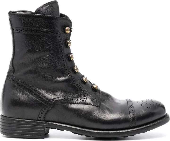 Off-Centre Button Boots