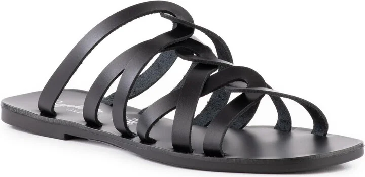 Off The Grid Womens Strappy Leather Slide Sandals