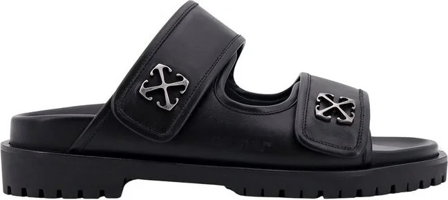Off-White Arrow Plaque Flat Sandals