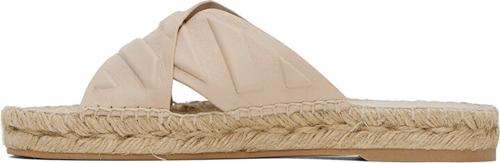 Off-White Beige Diag Lea Sandals - Image 3