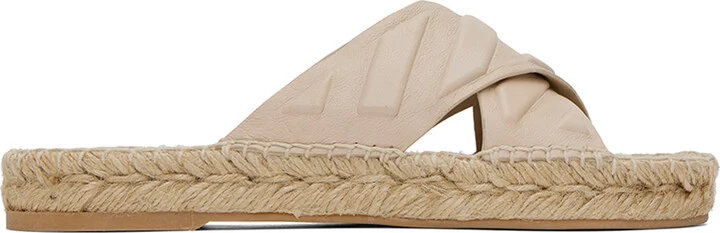 Off-White Beige Diag Lea Sandals