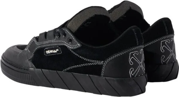 Off-White Black 779 Vulcanized Leather Sneakers - Image 3