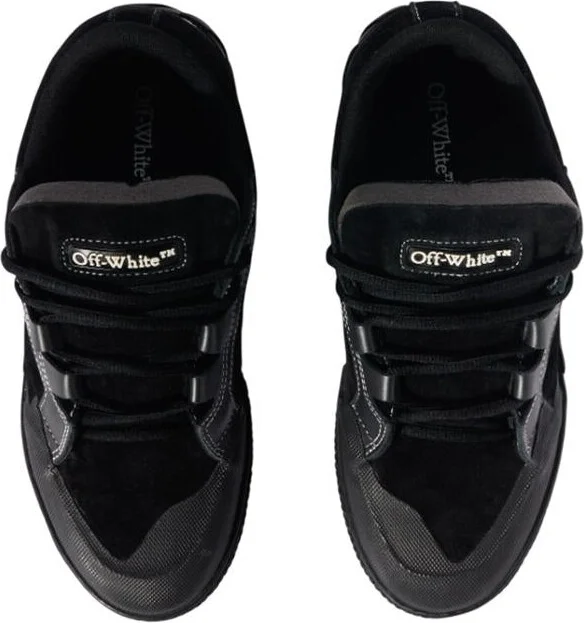 Off-White Black 779 Vulcanized Leather Sneakers - Image 4