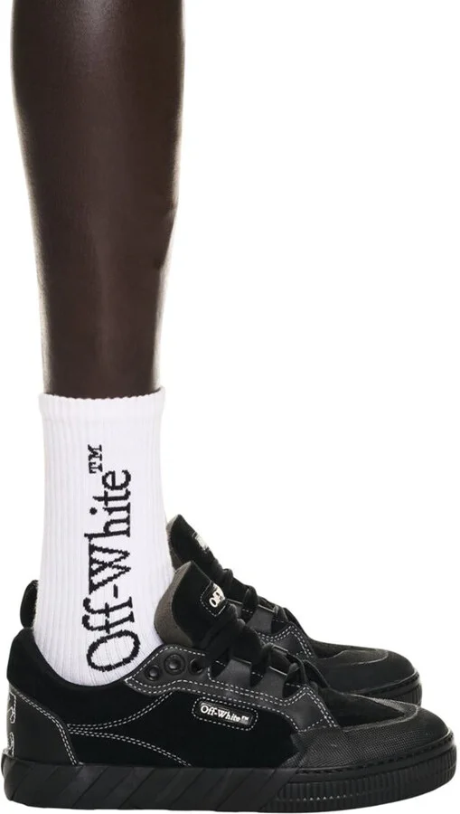 Off-White Black 779 Vulcanized Leather Sneakers - Image 6
