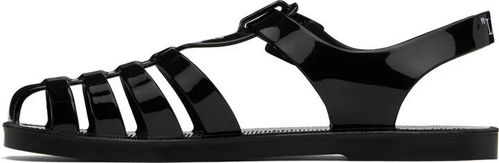 Off-White Black Arrow PVC Flat Sandals - Image 3